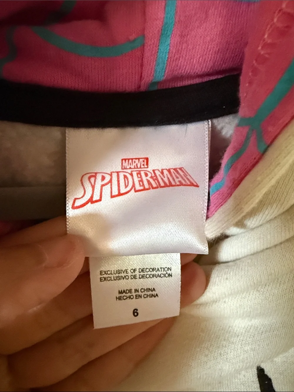 Marvel Pink White Black Spider-Gwen Style Hoodie Dress